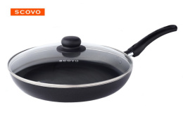 Сковорода алюминиевая с антиприг. покрытием Consul d-28см со стеклян. крышкой Scovo RC-011