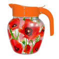 Кувшин стеклянный 1,5 л с крышкой Маки 107-019