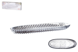 Блюдо стеклянное овальное 300х100мм, в п/у Коралл 9068