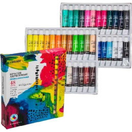 Краски акриловые 47 цветов 48шт. Devente художественные, 12мл, в тубах 8170302