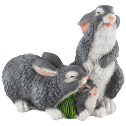 Фигурка садовая из полистоуна Зайцы-семейка 30х20х27см Park 169371