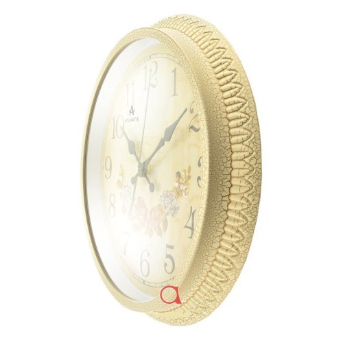 Часы настенные круглые d-35см желтый Atlantis 2148H11