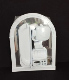 Набор для ванной комнаты с зеркалом Елена МХ 7 предметов белый Comfort life
 ЕК-106-01