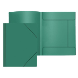 Папка на резинке Attomex А4 450мкм, фактура песок, непрозрачная зеленая 3070401
