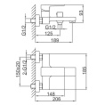 Смеситель для ванны Frap H91 F3291-2 Frap 42873