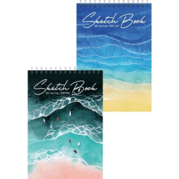 Тетрадь  60 листов скетчбук перевертыш Sea, гребень 2134318