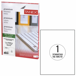 Этикетка самоклеящаяся А4 210х297 Tanex 1шт. на листе белая 114543