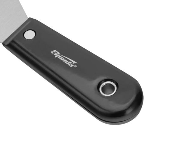 Шпатель стальной  75мм пластиковая ручка, полированный Sparta 852395