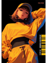 Книжка записная А6  64 листа Стильная девушка-4, книжный переплет 64-2098