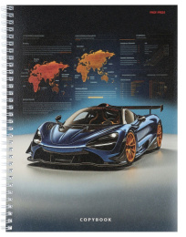 Тетрадь  96 листов А4 Автомобильная тематика, гребень 96-8357