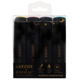 Текстовыделителей набор 4 цвета Devente Zodiac, 1-5мм 5045361