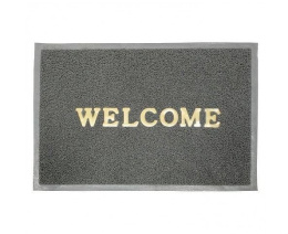 Коврик придверный резиновый пористый Лапша 50х 80см Welcome, серый ComeForte