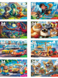 Пазлы   54 элемента Милые истории, микс П54-6625