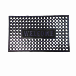 Коврик придверный резиновый ячеистый  45х 75см, вставка Welcome Радужный Дом РД67093