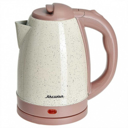 Чайник электрический 1,8л 1500Вт, нержавеющая сталь, диск, бежевый Аксинья КС-1007