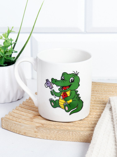 Кружка керамическая 200мл Детство Крокодильчик WS-2025/754363