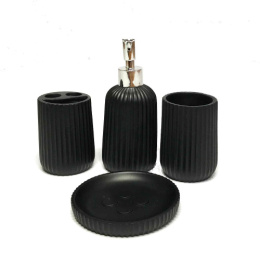 Набор для ванной комнаты керамический 4 предмета, черный Радужный Дом РД 51080