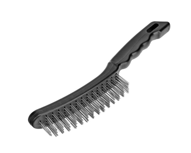 Щетка 4-х рядная металлическая, пластиковая ручка Sparta 748665