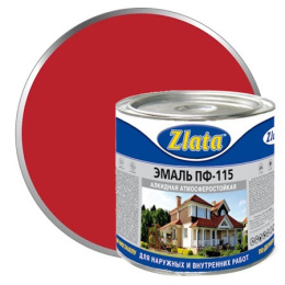 Эмаль ПФ-115 ГОСТ красная  2,6кг Zlata