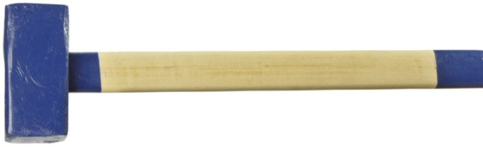 Кувалда 6кг удлинённая деревянная ручка, литая Сибин 20133-6