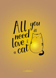 Ежедневник недатированный А5 128 листов Любовь и кошки С1375-93