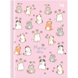 Блокнот А6  80 листов Биз BG Meow Day, книжный переплет ББ6Т80_ЛГ 62658