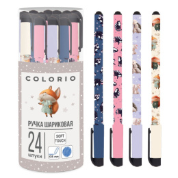 Ручка шариковая синяя, 0,5мм, ассорти COLB-US8-125-PVC24