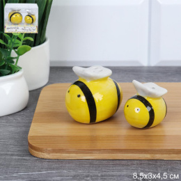 Набор для специй керамический 2 предмета Пчелки, в п/у 512/730038
