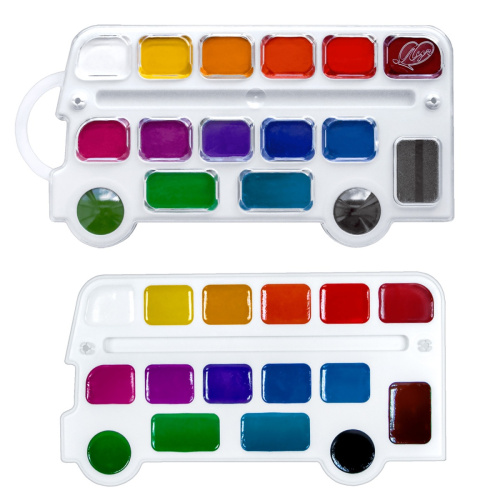 Акварель 16 цветов Луч автобус 34С 2241-08