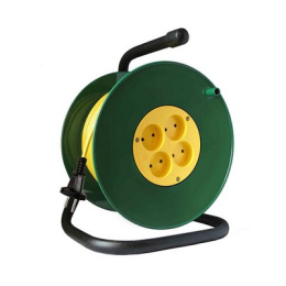 Удлинитель силовой на катушке 30м 4 розетки  6А без заземления, ПВС 2 х 0,75, 1300Вт Союз 481S-3103