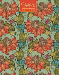 Тетрадь  80 листов Паттерн. Цветы, на кольцах С1055-17