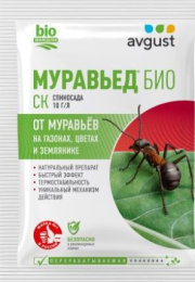 Муравьед Био  5мл ампула биозащита от муравьев на газонах, цветах и землянике Avgust