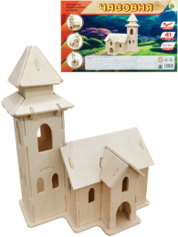 Сборная модель из дерева 41 деталь Часовня СМ-4725-А4