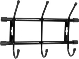 Вешалка настенная металлическая 3 крючка 28,5х18см, черный Nika ВН3/Ч