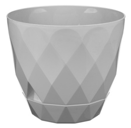 Горшок для цветов пластиковый Laurel с поддоном 4,5л d-22см серый IDIland 221611035/03