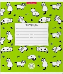 Тетрадь  12 листов клетка ErichKrause Cats 46530