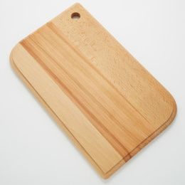 Доска разделочная деревянная бук 350х210х15мм с отверстием, Лепесток Л-35