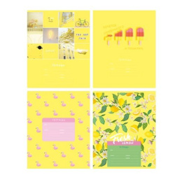 Тетрадь  12 листов клетка BG Солнечный цвет, ассорти Т5ск12 8809