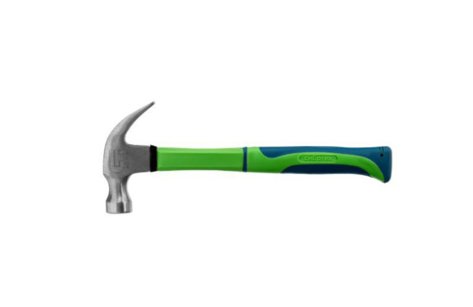 Молоток-гвоздодер 0,45кг фиберглассовая ручка Сибртех 10442