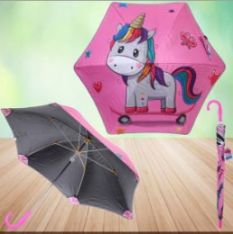 Зонт детский (трость) KidsZontik Единорожек, светоотражающие элементы Ultramarine 371-052