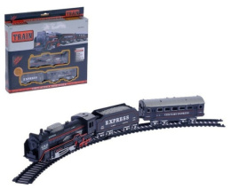 Железная дорога электрифицированная Экспресс рейс 200см 13 предметов: 10 деталей пути, паровоз, 2 вагона, в коробке 2920439