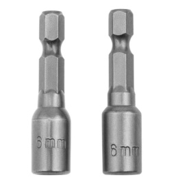 Биты набор  2шт. с торцевыми головками 6х45мм Matrix 11566