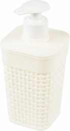 Дозатор (диспенсер) для жидкого мыла пластиковый 0,4л Oslo молочный туман Plast Team PT1345МЛ