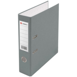 Папка-регистратор 80мм ПВХ метал. окантовка, карман, собранный, серый 128/73308 AF0600-GR1