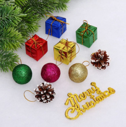 Елочные игрушки набор 10шт. Merry Christmas 12х12см, микс Серпантин 201-5256