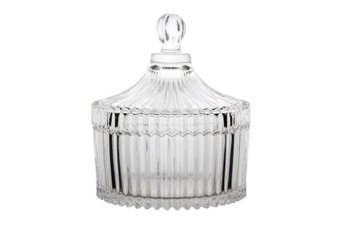 Сахарница стеклянная 100х100х115мм, в п/у Коралл 8808