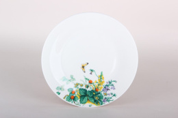 Тарелка фарфоровая мелкая 200мм Strawberry Коралл BX2401-8FP