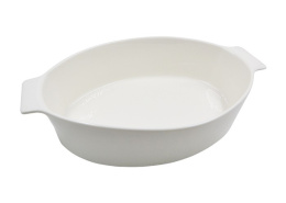 Форма для запекания керамическая жаропрочная овальная 29х19х6,7см с ручками, белый Lavenir 108771