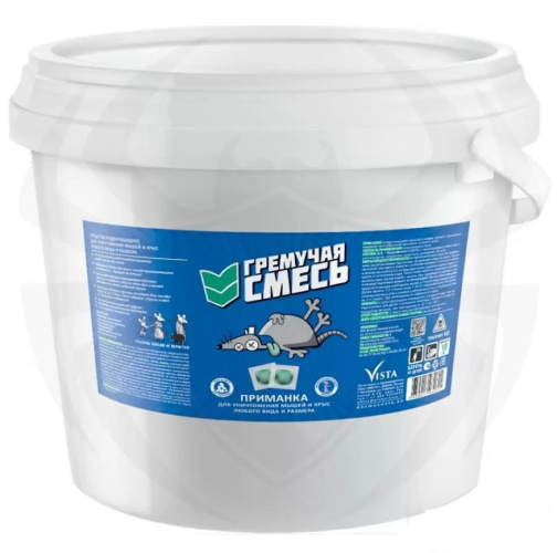 Брикет тесто для уничтожения грызунов Гремучая смесь 10кг