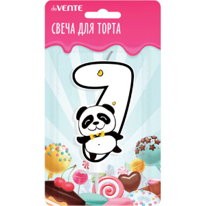 Свеча-цифра 7 Панда deVente 9060118